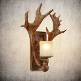 Vägglampa Ashby 34x45cm Trä
