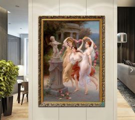 Väggplatta Cupid And Three Graces 40x60cm