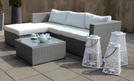 4-sits utomhussoffa och soffbord Leona