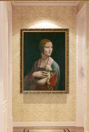 Väggplatta Lady with an Ermine 50x70cm