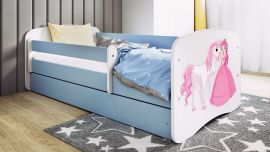 Barnsäng Med Madrass Och Förvaring Princess with horse 160x80cm  spånskiva