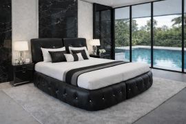 Design säng Monte 160x200 Svart