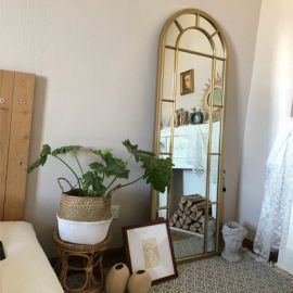 Väggspegel Myntra guld 170x60cm