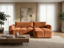 NUVO – Modern hörnbaäddsoffa med djupt säte (Vänster/Höger utförande)