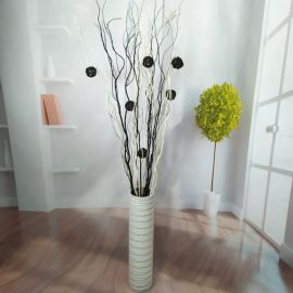 Rocky konstgjord blomma svart-vit 145cm