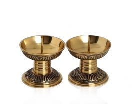 Ljusstake Tiffa set 6 delar 5.5x8cm guld