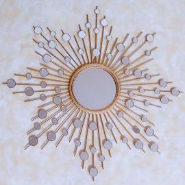 Väggspegel Victoria guld 90x90cm