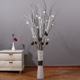 Wilder konstgjord blomma svart-vit 135cm